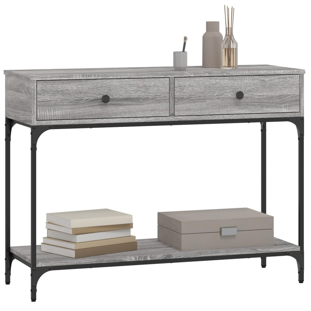 Console Table Grey Sonoma 100x34.5x75 cm Engineered Wood